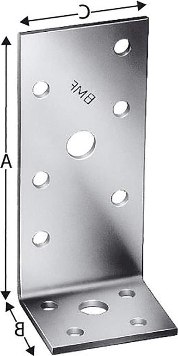 Trekanker - Verbindingsanker - Hout Verbinden - Verzinkt Plaatstaal - 100 Stuks - Zilver — afbeelding 1