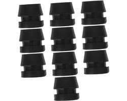 Dempingsrubber Pads - Antivibratie Plug - Trillingen Reduceren - Duurzaam Rubber Materiaal - 10 Stuks - Zwart