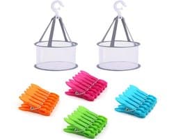 Kleurige en Winddichte Kledingknijpers - 48 Stuks Plastic Wasknijpers voor Kleding, Sokken en Waslijnen