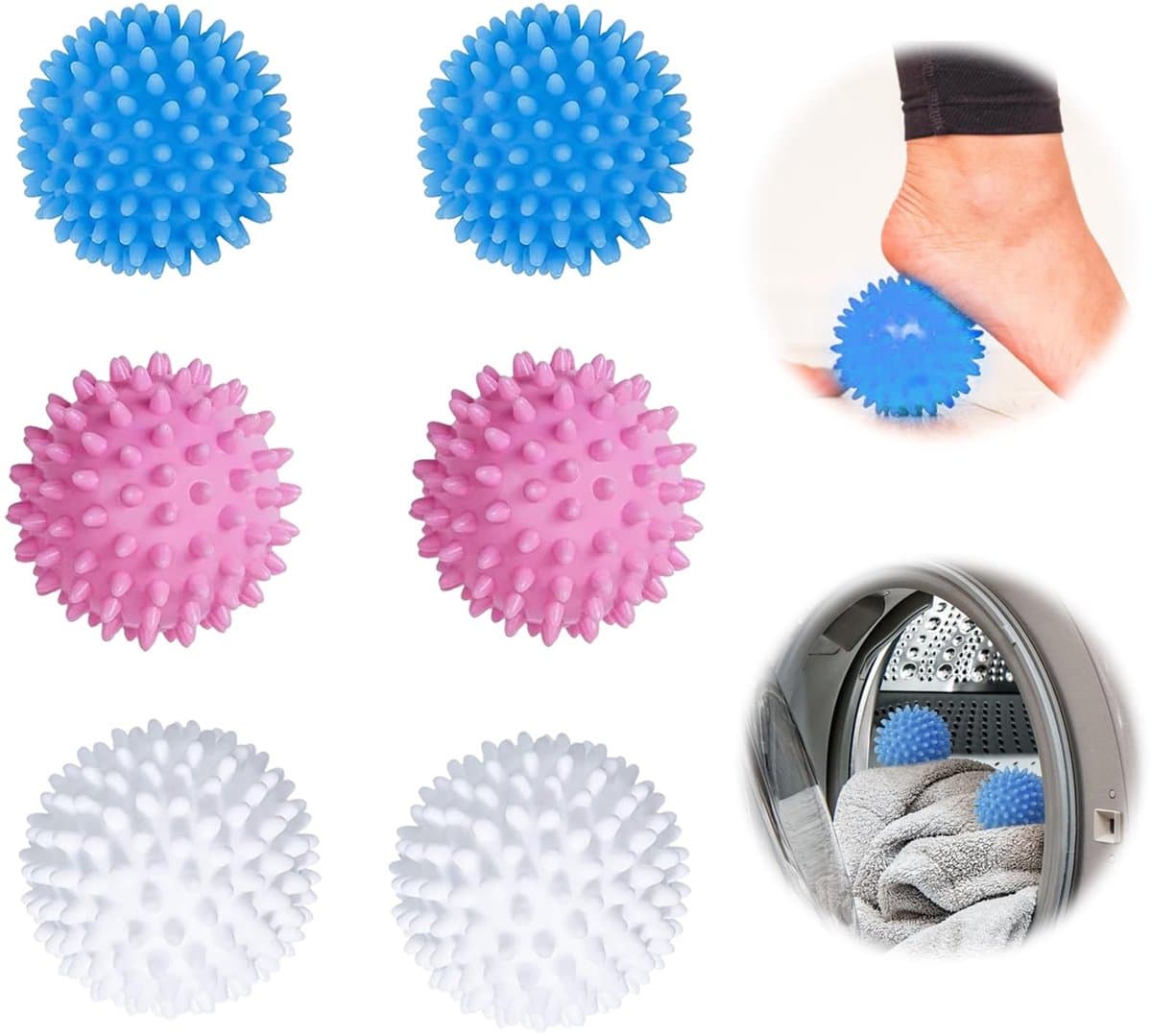 Dailygoods - Dailygoody - Droogballen - Herbruikbare Waskorf Ballen - Tijd- en Energiebesparend - Multicolor - Effectieve Droogoplossing - Geschikt voor Babykledin — afbeelding 1