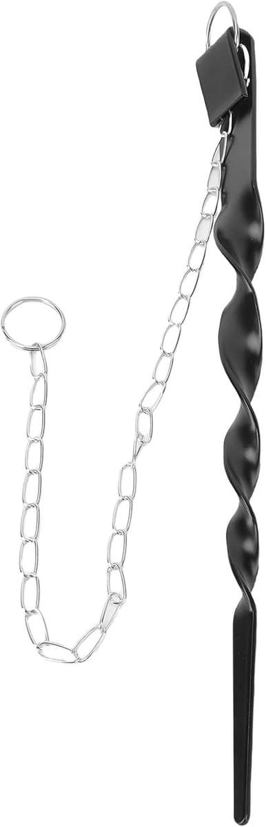 Regenketting Anker - Grondverankering Tuin - Stabiele Drainage - Roestvrij Staal - 34cm Lengte - Mat Zwart — afbeelding 1