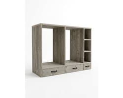 Wasmachine ombouw steigerhout - Met lades - Handgemaakt!