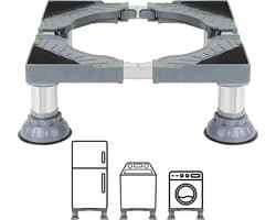 Wasmachine Verhoger - Wasmachine Opbouwmeubel - Wasmachine Sokkel - Anti Slip & Verstelbaar - Ook voor Droger, Koelkast en Vriezer - 300 Kg Draagkracht - 4 Poten - Hoogte 16 tot 19 cm - van Imperatoris