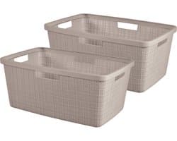 Curver Jute Wasmand - 46L - 2 stuks - Taupe — afbeelding 1