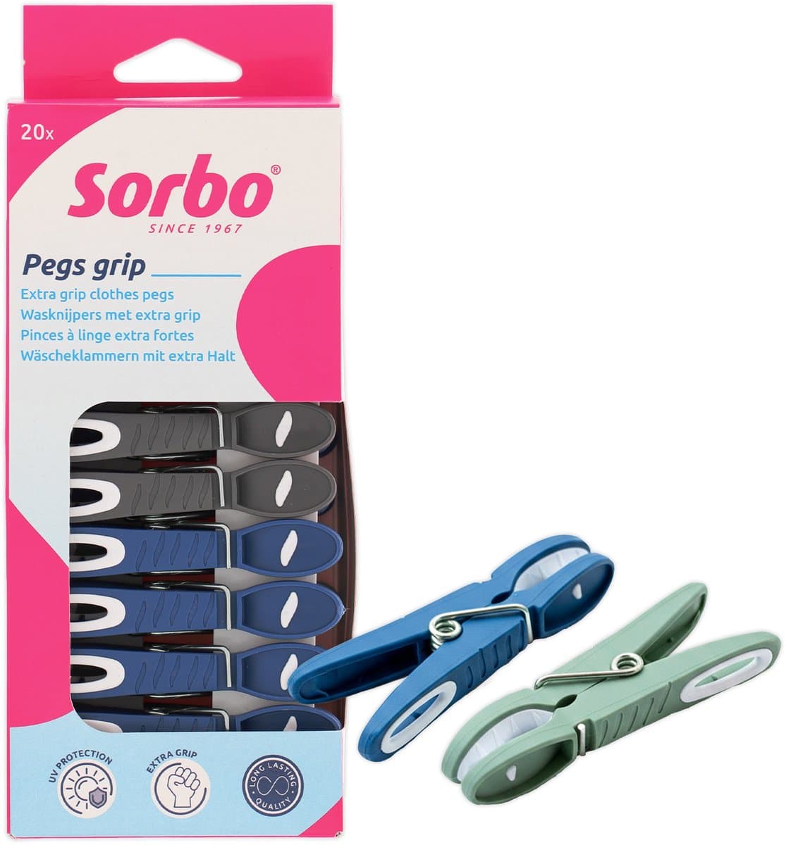 Sorbo Wasknijpers met Extra Grip - 20 Stuks - Kunststof - UV-Protectie - Sterke Knijpers — afbeelding 1