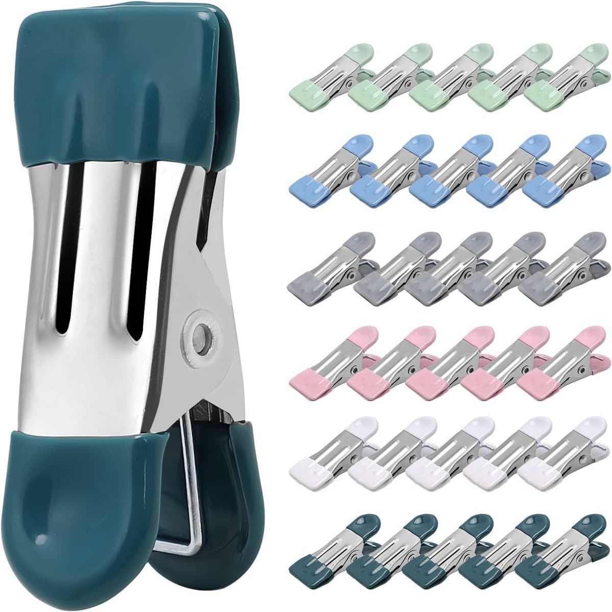 30x Extra Sterke Metalen Kledinghangers & Clips (55mm) - Wasknijpers voor Foto's, Waslijn & Keuken — afbeelding 1