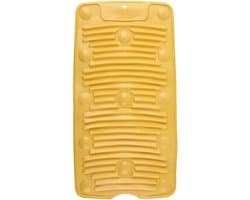 Washboard Wash Board Portable Household Non-slip Silicone Washboard Laundry Socks Small Washboard Washing Mat Universal for Home Laundry (Yellow)