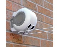 13 meter lange, verdikte telescopische waslijn, draaibaar, winddicht wasrek, 26 meter lang wasdroogrek met dubbele lijn