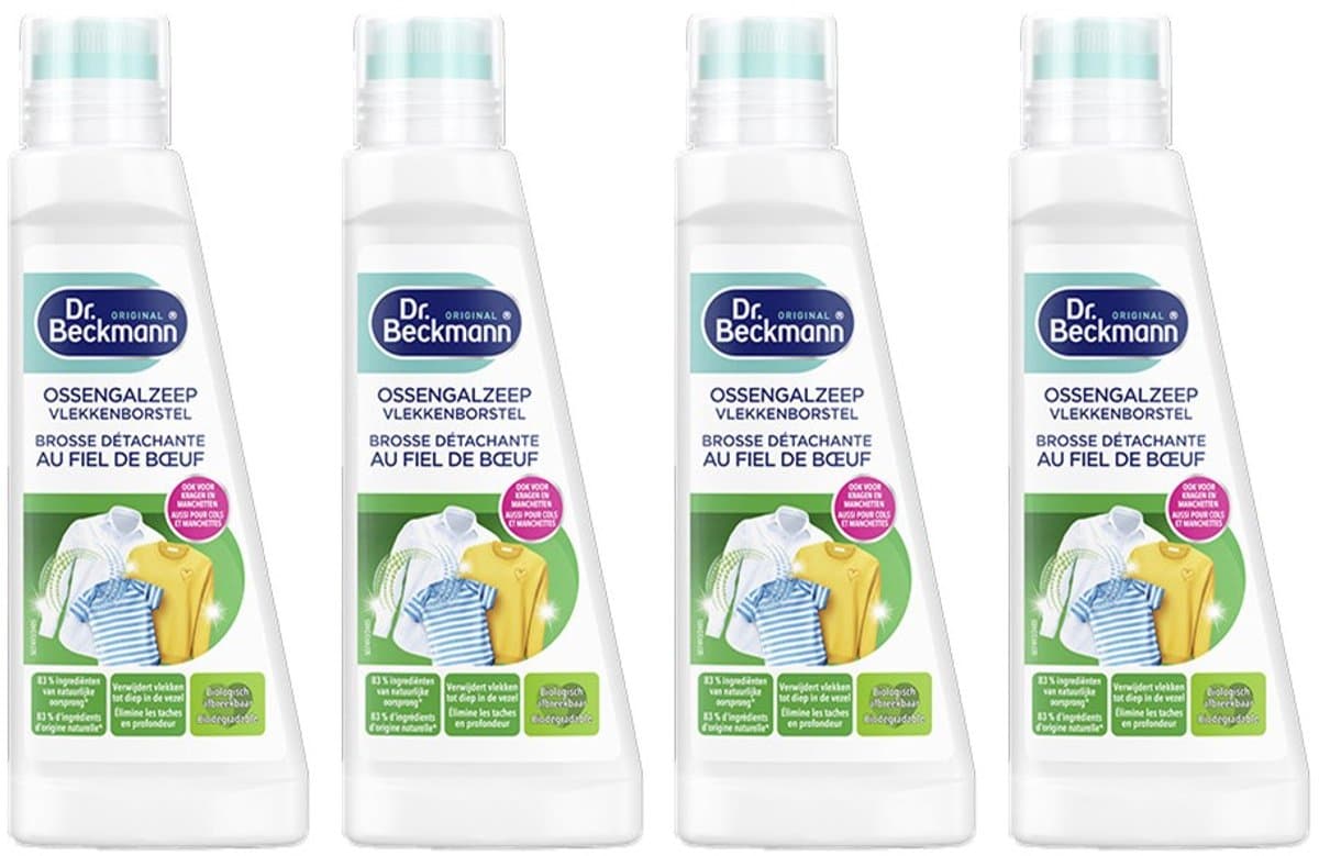Dr. Beckmann Ossengalzeep met vlekkenborstel - 4 x 250 ml — afbeelding 1