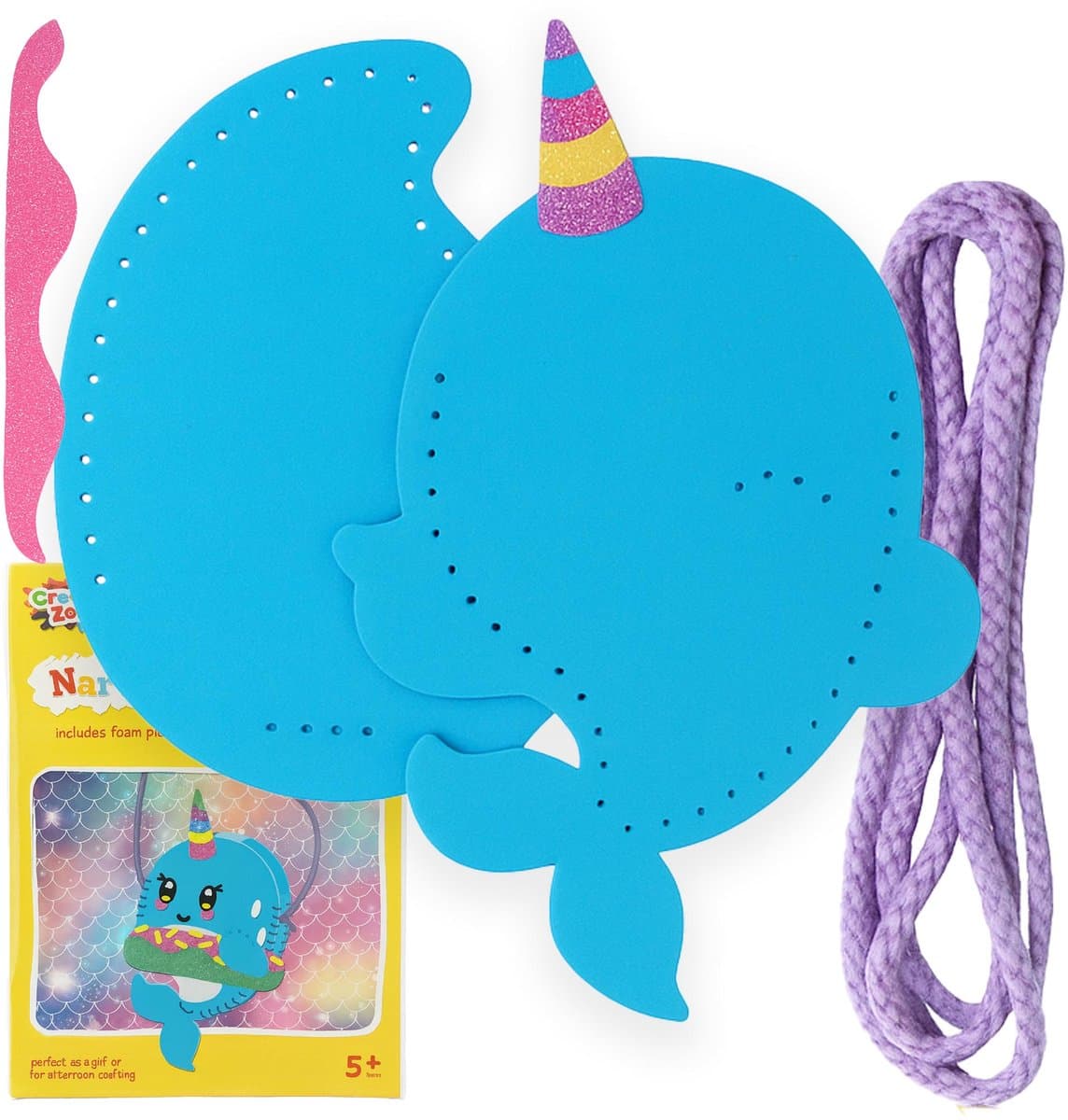 Creator Zone Serie - Narwal Tas Creatief Doe-Het-Zelf Set - 35 Onderdelen - Voor Kinderen — afbeelding 1