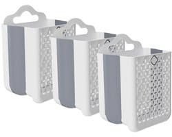 Opvouwbare Wasmand - Wasmand Voor Vuile Was - Draagbaar - Ruimtebesparend - Opvouwbaar - Opbergmand - Multifunctionele Container - 3 Stuks