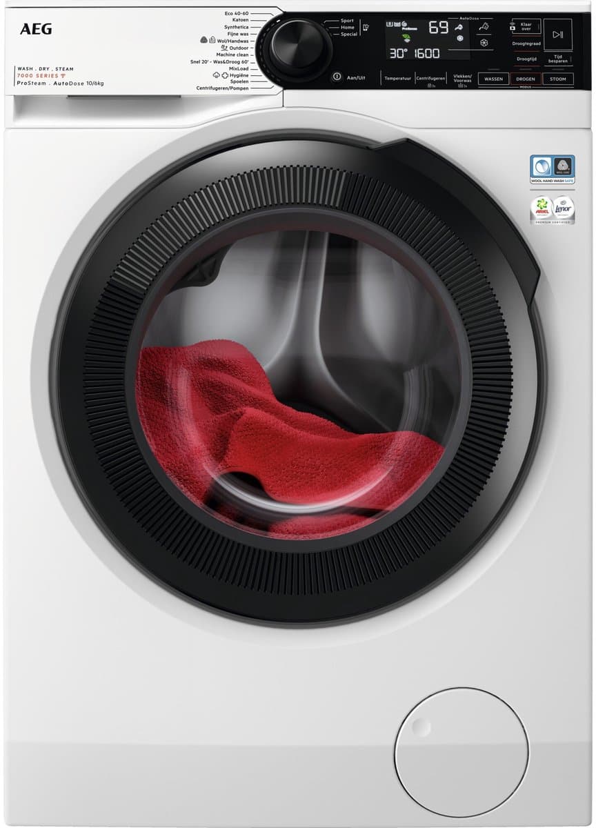 AEG LWR7516AD4 7000 serie ProSteam - Was-droogcombinatie - Autodose - 10 kg - 1600 rpm — afbeelding 1