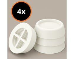 Trillingsdempers voor Wasmachine & Droger – Wit - 4 Stuks - Anti-vibratie - Geluids- & Schokdempend - Universeel Formaat — afbeelding 1