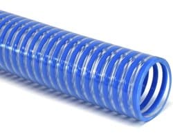 Azur zuigslang voor waterpomp 32mm / 1 1/4'' inch, blauw transparant, 10 meter lengte (Retour niet mogelijk)