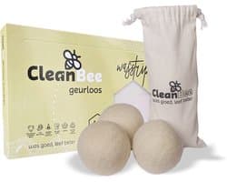 CleanBee® XXL Drogerballen 3 stuks met wasstrips 96 wasbeurten Geurloos - Wasmiddeldoekjes - Wasverzachter - Combipakket - Wasmiddel - Wasvellen - Detergent Sheets - Eco Laundry Strips - Microplasticvrij - Biologisch - Eco Wasstrips - Duurzaam — afbeelding 1
