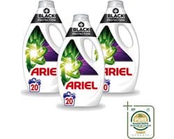 3 x Ariel – +Revita Black – Vloeibaar Wasmiddel – 900 ml - Wasstrips - Donkere Was - Kleurbescherming - Vlekverwijdering - Cools Wasmiddel - Zwarte Kleding Beschermen