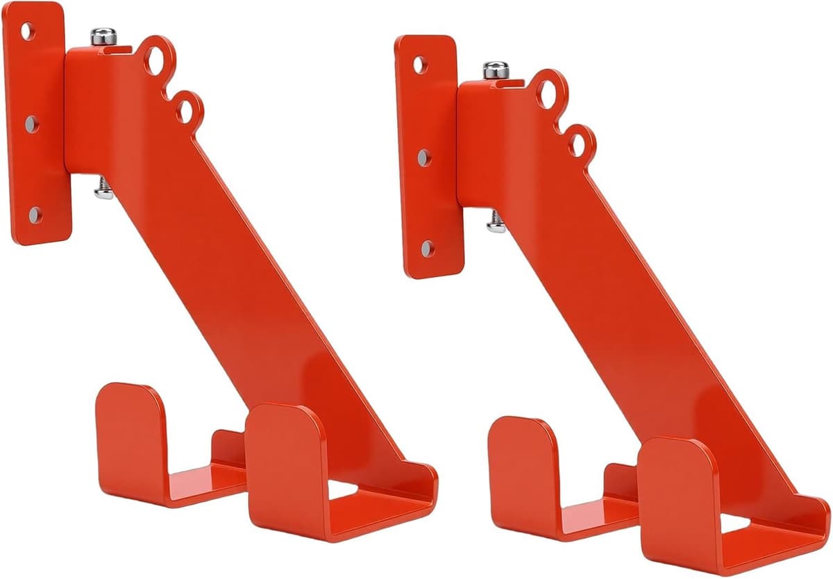 2-set Kettingzaaghanger Wandmontage, Verstelbare Hoek Heavy Duty 3-in-1 Kettingzaaghouder, Opbergrek met Twee Gaten Geschikt voor Garageorganisatie Efficiënte Opslag — afbeelding 1