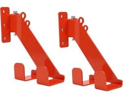 2-set Kettingzaaghanger Wandmontage, Verstelbare Hoek Heavy Duty 3-in-1 Kettingzaaghouder, Opbergrek met Twee Gaten Geschikt voor Garageorganisatie Efficiënte Opslag