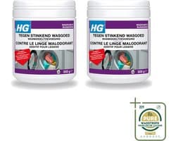2 x HG - Wasruimte - Tegen Stinkend Wasgoed - Wasmiddeltoevoeging - 500 g - Wasstrips - Wasmiddel Tegen Stank - Stinkend Wasgoed - Wasmiddel Toevoeging - Stankmoleculen Verwijderen - Fris Wasgoed