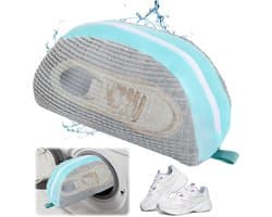 SnelShoppen - Schoenwaszak voor de wasmachine - Sneaker waszak - Herbruikbare schoentas met antislip rits - Voor alle types schoenen - Sector grijs