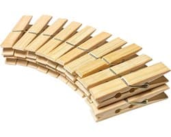 20 houten wasknijpers, Geschikt voor knutselwerkjes, fotoklemmen, wasknijpers, druivenklemmen, kasklemmen, menukaarten, enz.
