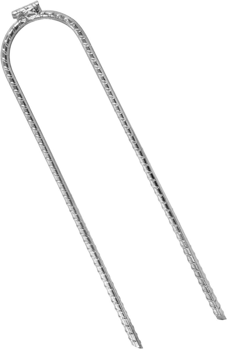 U-profiel grondanker - Tentharing stormvast - Tent Bevestigen - Verzinkt staal - 30 cm - Zilver — afbeelding 1