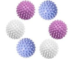 6 stuks grote wasballen, reinigingsballen, herbruikbare droogballen voor wasdroger, gekleurde wasballen voor donsjacks, kleding, effectieve drogerballen
