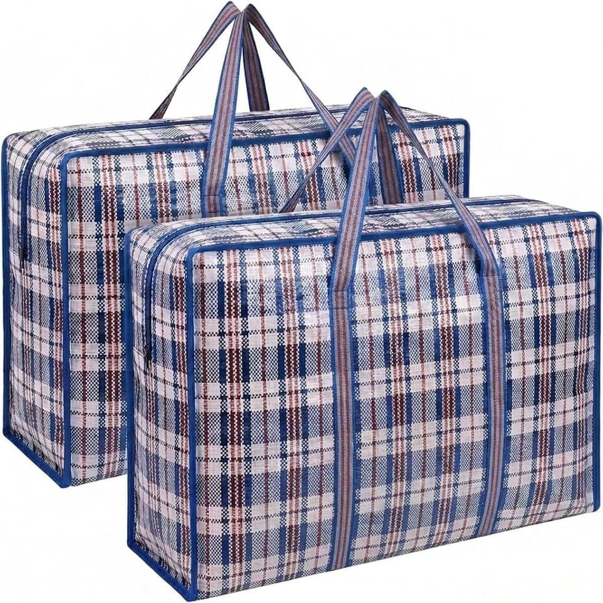 Waszakken Verplaatsen Opbergtas Jumbo Opbergzakken met Ritssluiting Verplaatsen en Kledingopslag, Kleding Opbergzakken (Blauw, 70cm*50cm*25cm) — afbeelding 1