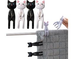 Towel clips 4 stuks - schattige katten design - stevig en kleurrijk - ideaal voor het strand - ShopVlot