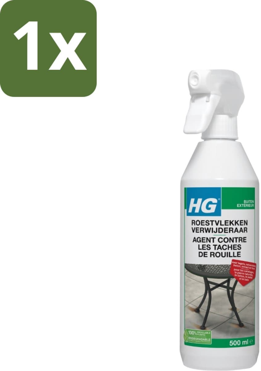 1 x HG Roestvlekken Verwijderaar 500 ml - Roestvlekken Verwijderen - Roestvlekken Verwijderen Beton - Roestvlekken Verwijderen Metaal - Roestvlekken Verwijderen Hout - Roestvlekken Verwijderen Natuursteen — afbeelding 1