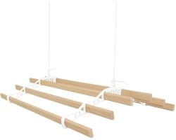 Kledingrek Plafond Katrol - Wit– 0.9m 6-lat plafond wasrek