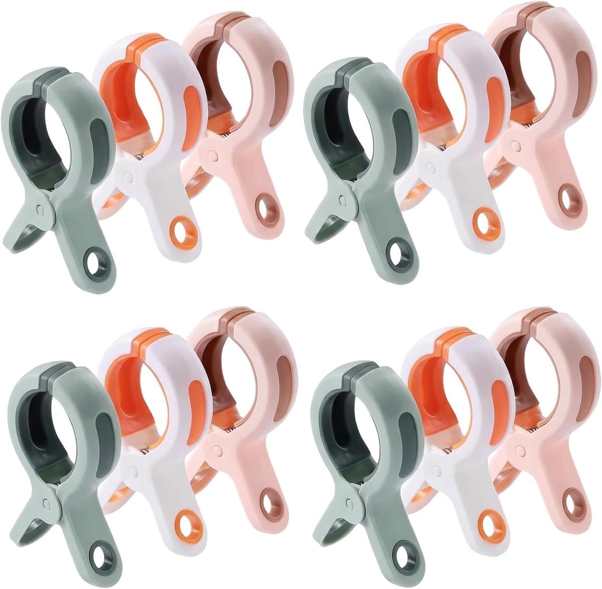 Large Clips, 12pcs Towel Clips, Large Bath Towel, Clips, Windproof Beach Towel, Clips, Strong Towel Clips, Beach - ShopVlot — afbeelding 1