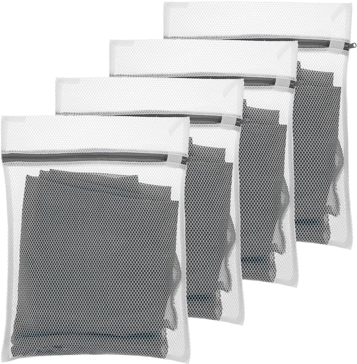4 stuks netwaszakken, gevoelige kleine waszakken, waszak, 30 x 20 cm, wasnet, fijne was, reizen, waszak voor wasmachine, waszak met ritssluiting, voor ondergoed, lingerie — afbeelding 1