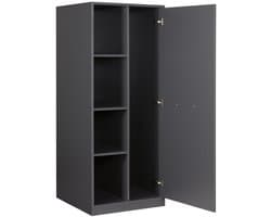 Lifestyle Studio Flow onderhoudskast voor wasruimte antraciet 67 x 68 x 164 cm met verstelbare legplanken