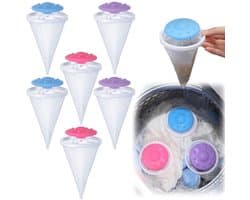 Set van 6 stuks, wasmiddel voor dierenharen, zwevend haarfilter, haarverwijderaar, wasmachinehaarvanger, wasmiddel voor honden en katten — afbeelding 1