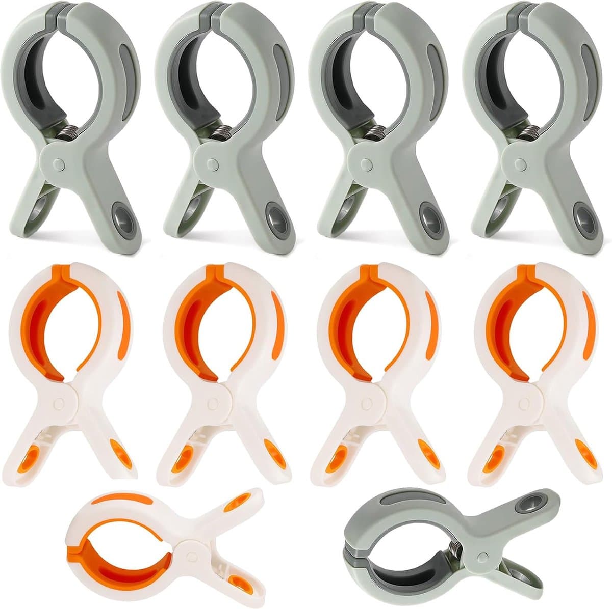 Handdoekklemmen voor strandligstoelen, 10 stuks, grote klemmen, jumbo-formaat, sterke handdoekclips, winddicht, strandhanddoekclips voor dagelijkse was, badhanddoek, tapijt, beddengoed en dikke — afbeelding 1