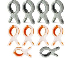 Handdoekklemmen voor strandligstoelen, 10 stuks, grote klemmen, jumbo-formaat, sterke handdoekclips, winddicht, strandhanddoekclips voor dagelijkse was, badhanddoek, tapijt, beddengoed en dikke