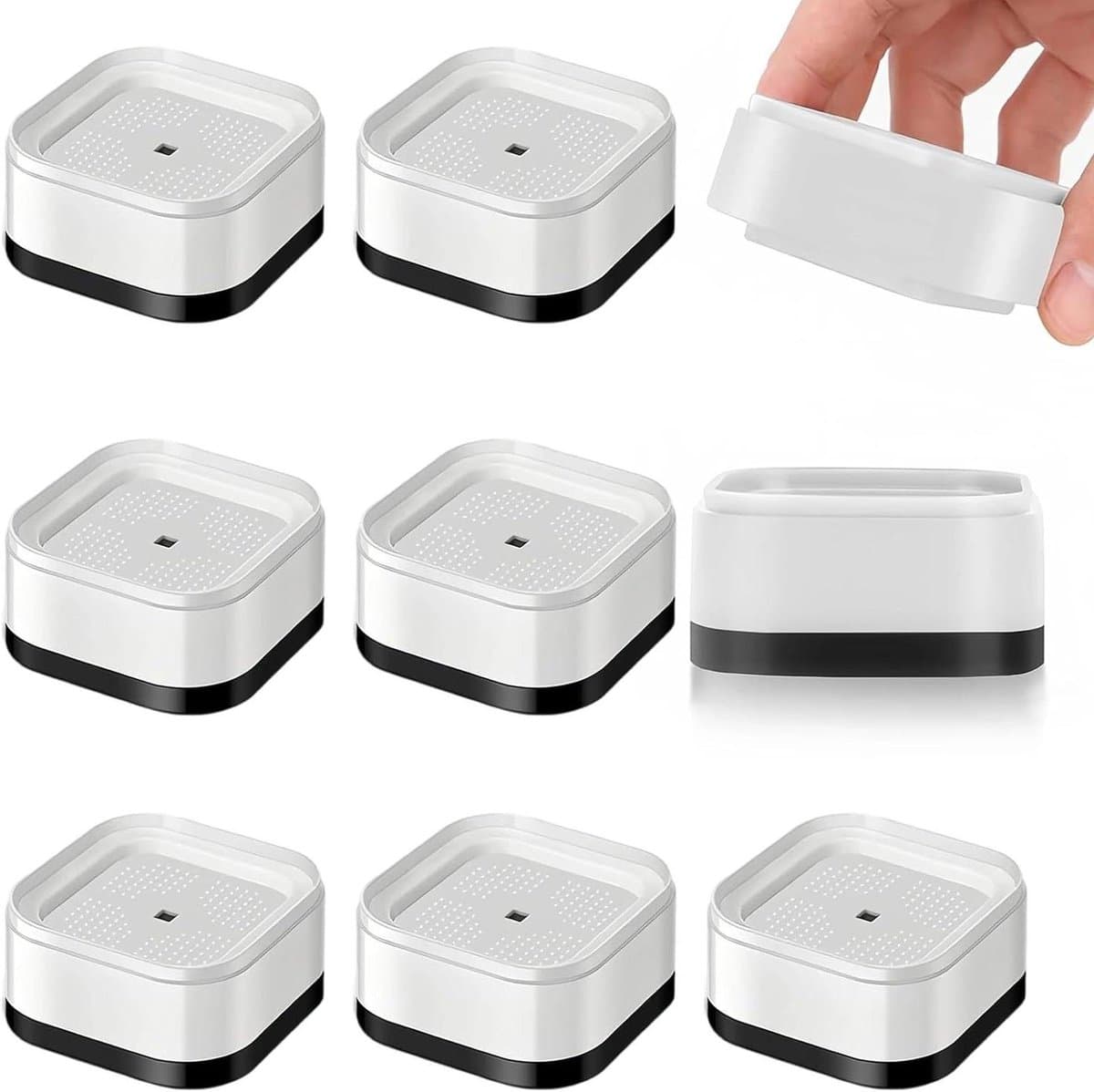 Meubelverhoging set van 8 stuks - Stapelbare bed- en tafelverhoging - Antislip tafelbeenverlengers - Geschikt voor bank, bed en wasmachine — afbeelding 1