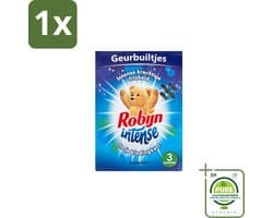 1 x Robijn Geurbuiltjes Intense 3 stuks per verpakking - Geurbuiltjes - Langdurige Geur - Frisse Geur - Kleding Geur - Parfum