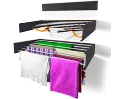 120 cm - Wandmontage - Industrieel Grijs - 4 m Drooglengte