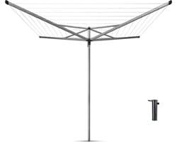 Brabantia Essential Droogmolen - met Betonanker - 50 m - Metallic Grey