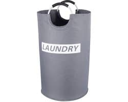LAUWG - 82 l Opvouwbare Wasmand met Handvat, Grote Capaciteit Wasmanden, Kledingmand Van Oxford, Draagbare Wassorteerder Opbergcontainer Voor Wasgoed, Kleding, Dekens, Speelgoed, Handdoeken, Grijs