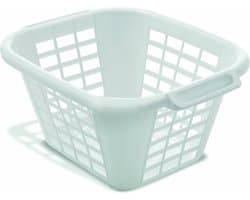 La'Moussawi ® Ruimtebesparende Vierkante Witte Wasmand van 24 Liter voor Eenvoudig Wasbeheer