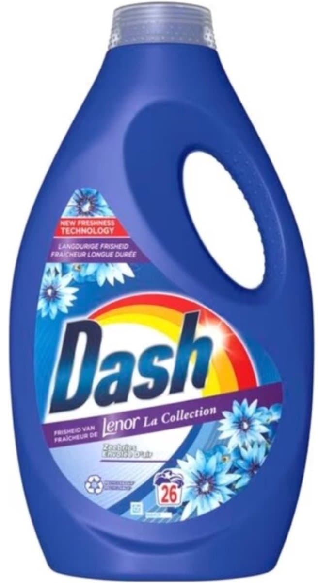 Dash - Lenor Collectie - Vloeibaar Wasmiddel - Witte en Gekleurde Was - Zeebries - 26 Wasbeurten - Voordeelverpakking - 2 stuks — afbeelding 1