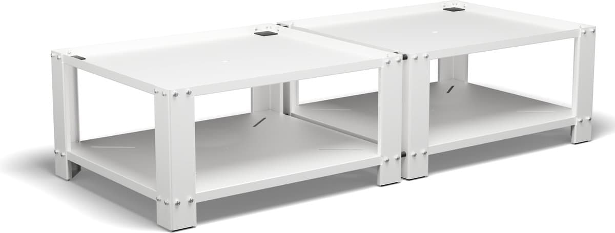 Bodo® - Wasmachine Verhoger - Dubbel - Kast - Ombouw met Plank - Wit - 127x54x31cm — afbeelding 1