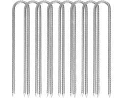 Dailygoods- Grondankers 30 cm - 8 Stuks - Verzonken Haringen - Beitelpunt - Antislip Haak - Geschikt voor Tenten en Hekken - Tentankers — afbeelding 1