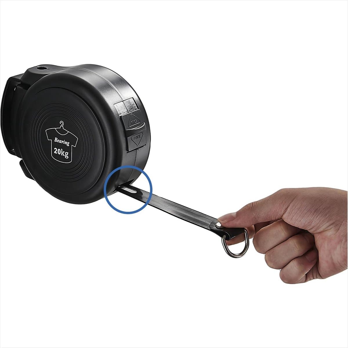 Intrekbare Waslijn - Kledinglijn - Kleding Drogen - Zware Wandmontage - Tot 420 cm - Zilver — afbeelding 1