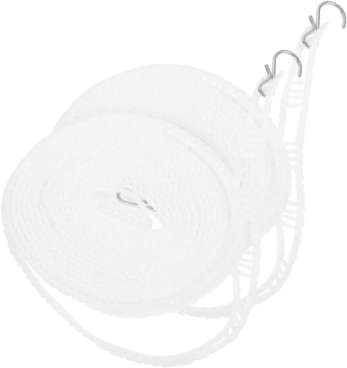 Waslijn Set - Kledinglijn Touw - Buiten Drogen - Windproof Antislip - 2 Stuks - Wit — afbeelding 1