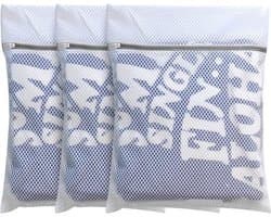 Waszakken, waszakken van mesh voor de wasmachine, 3-delige set waszakken van mesh, duurzaam wasnet, geschikt voor ondergoed, overhemden, jurken, damesblouses, sjaals en speelgoed,l, 50*60cm