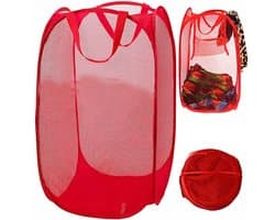 Opvouwbare Wasmand - Opbergmand 40L - Compact & Handig - Reis accessoires - Vakantie benodigdheden - Rood